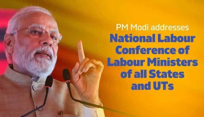 PM Modi addresses National Labour Conference of Labour Ministers of all States and UTs PM Modi addresses National Labour Conference of Labour Ministers of all States and UTs