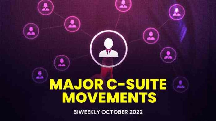 Biweekly Major C-Suite Movements in October 2022