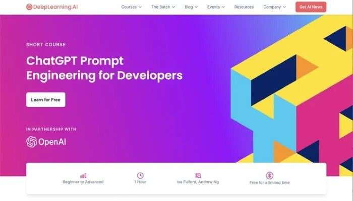 ChatGPT with OpenAI free course in Prompt Engineering for Developer