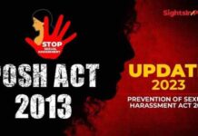 Update 2023 Prevention of Sexual Harassment (PoSH) Act 2013