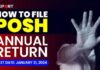 How to file POSH Annual Return, last date, January 31