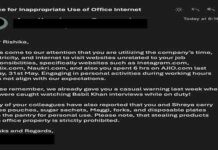 HR Warns Employee for Social Media, Netflix Use