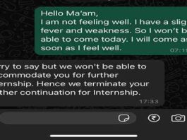 Intern Faces Toxic Work Culture: Laid off After Sick Leave