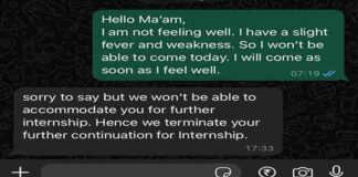 Intern Faces Toxic Work Culture: Laid off After Sick Leave